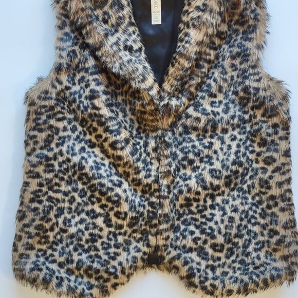 Girl's Animal Print Faux Fur Vest Plush Soft Western Girl XL (16/18) - Picture 5 of 7